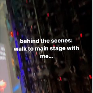 Backstage: walk to main stage